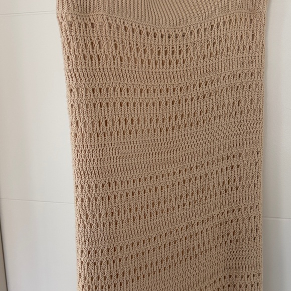 Petal & Pup Beige Crochet Maxi Skirt with Flared Hem - Picture 3 of 6